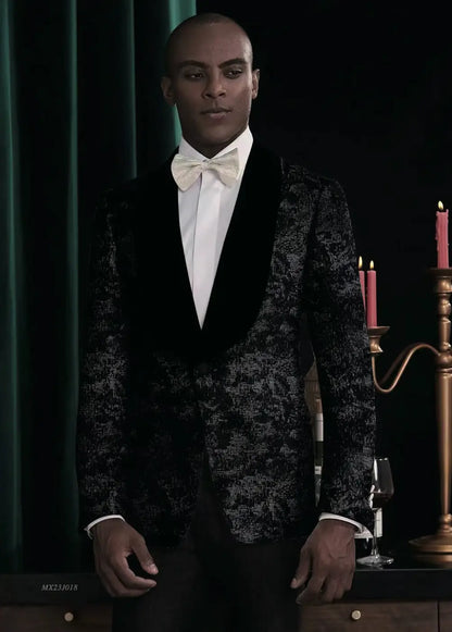 Premium Jacquard Tuxedo Suit - AA23J018