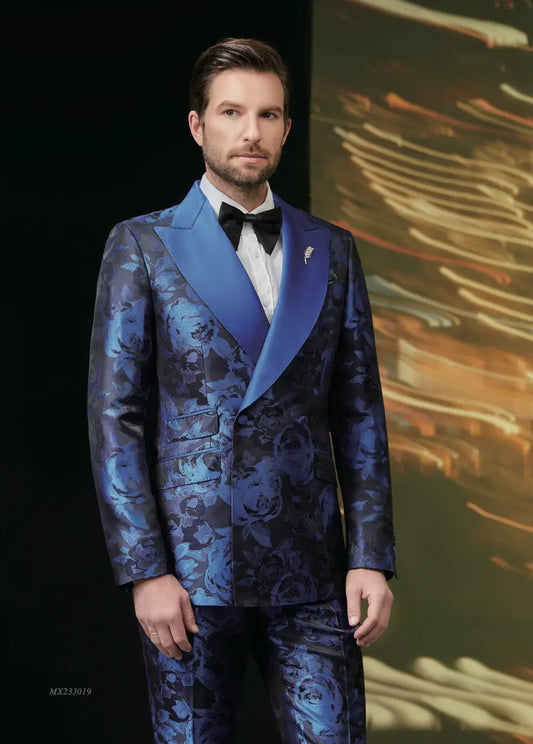 Premium Jacquard Tuxedo Suit - AA23J019