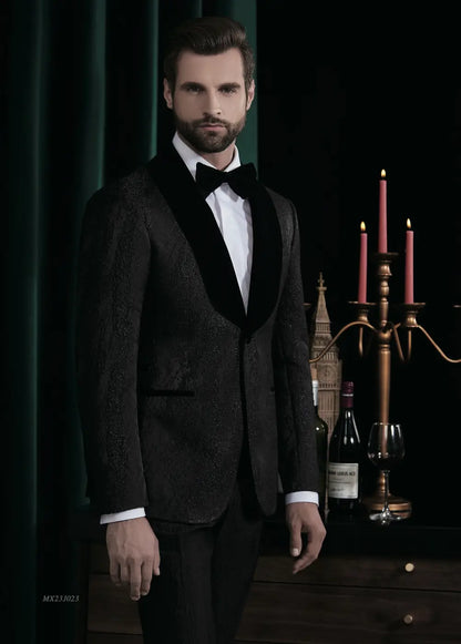Premium Jacquard Tuxedo Suit - AA23J023