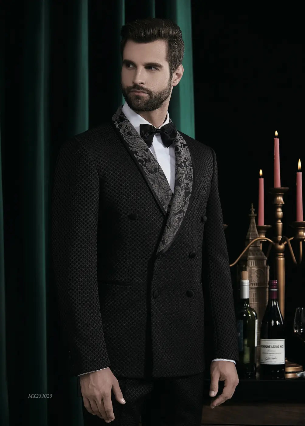 Premium Jacquard Tuxedo Suit - AA23J025