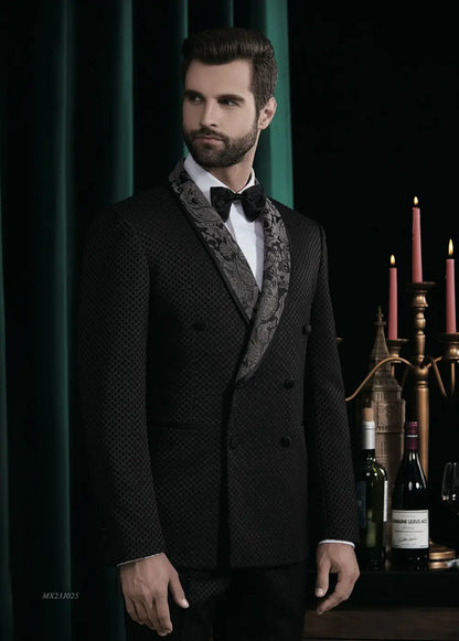 Premium Jacquard Tuxedo Suit - AA23J025