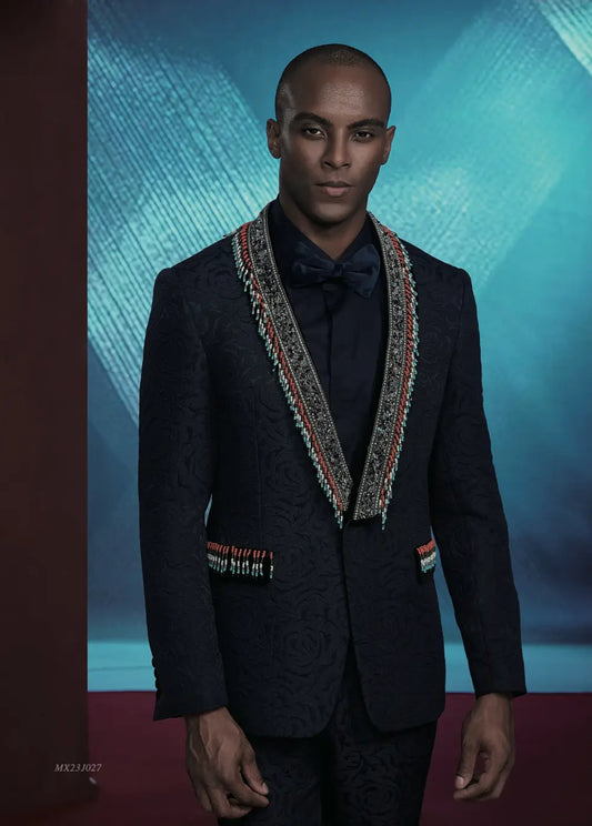 Premium Jacquard Tuxedo Suit - AA23J027