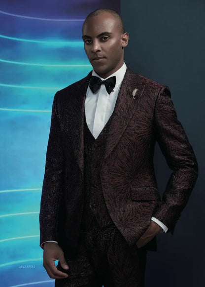 Premium Jacquard Tuxedo Suit - AA23J032