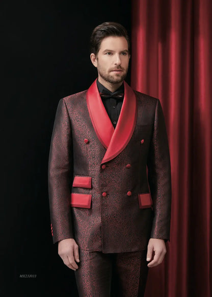 Premium Jacquard Tuxedo Suit - AA23J033