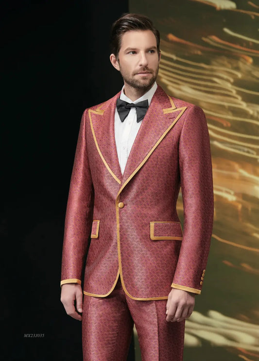 Premium Jacquard Tuxedo Suit - AA23J035