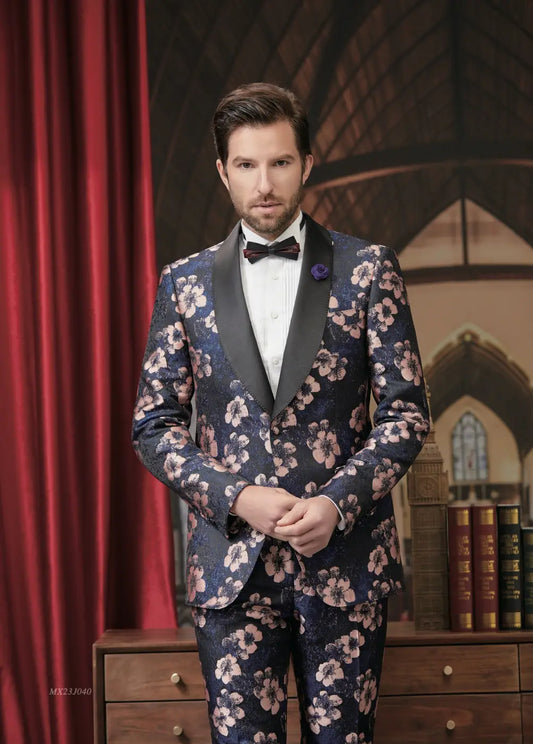 Premium Jacquard Tuxedo Suit - AA23J040
