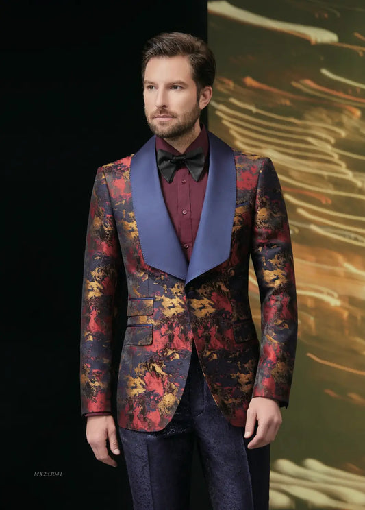 Premium Jacquard Tuxedo Suit - AA23J041