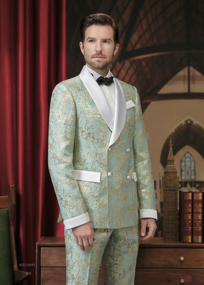 Premium Jacquard Tuxedo Suit - AA23J043