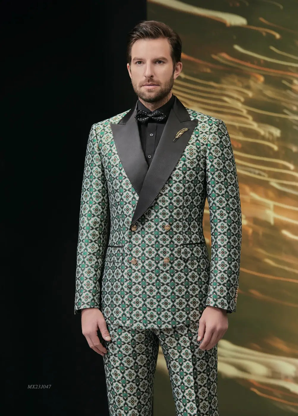Premium Jacquard Tuxedo Suit - AA23J047