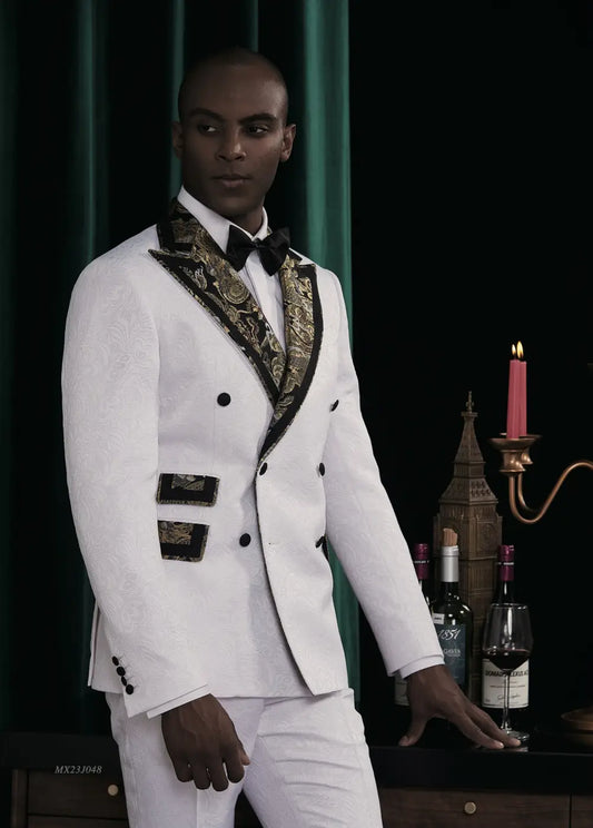 Premium Jacquard Tuxedo Suit - AA23J048
