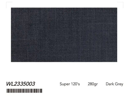 Dark Grey Super 120’s Wool Suit – 280g Refined Tailoring