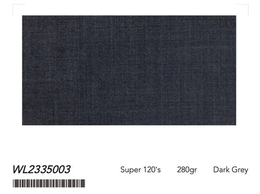 Dark Grey Super 120’s Wool Suit – 280g Refined Tailoring