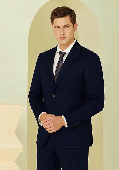 Dark Navy Super 110’s Wool Suit – 280g Classic Tailoring