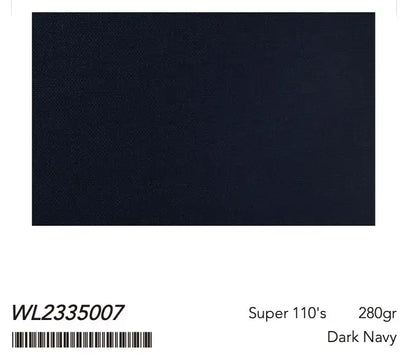 Dark Navy Super 110’s Wool Suit – 280g Classic Tailoring