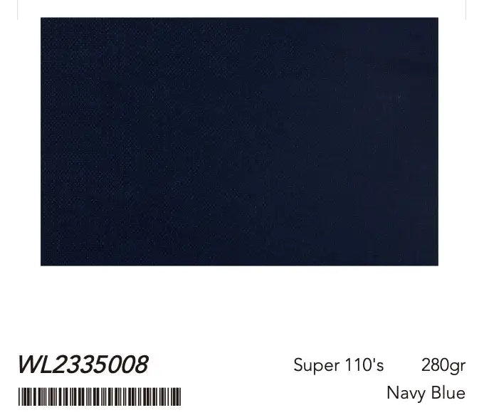 Navy Blue Super 110’s Wool Suit – 280g Modern Tailoring
