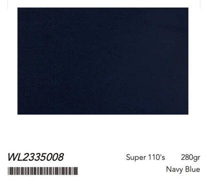 Navy Blue Super 110’s Wool Suit – 280g Modern Tailoring