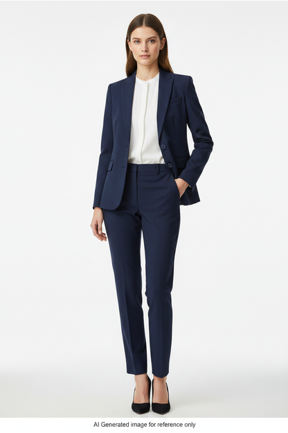 Navy Blue Super 110's Wool – 275g | Bespoke Women's Suit & Separates