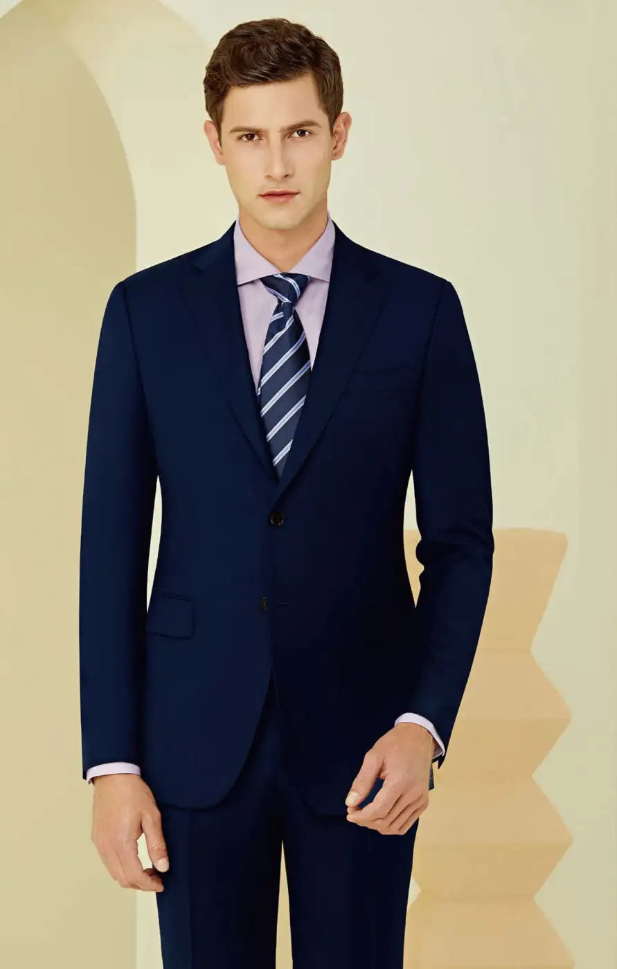 Dark Navy Super 110’s Wool Suit – 275g Classic Tailoring