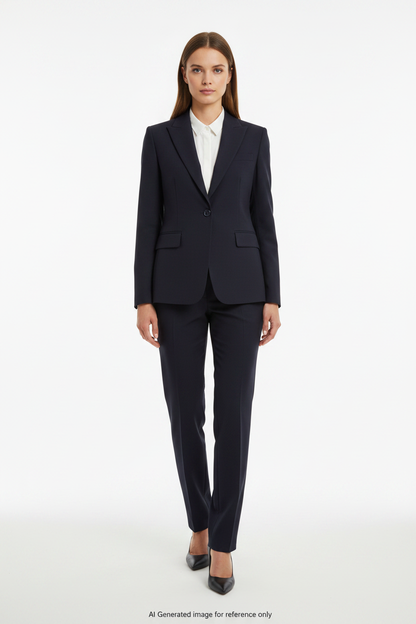 Dark Navy Super 110's Wool – 275g | Bespoke Women's Suit & Separates