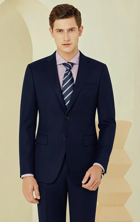 Dark Navy Super 110’s Wool Suit – 275g Refined Tailoring