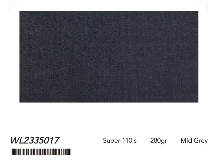 Mid Grey Super 110’s Wool Suit – 280g Refined Tailoring