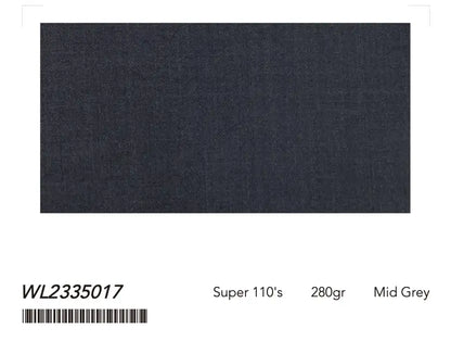 Mid Grey Super 110’s Wool Suit – 280g Refined Tailoring