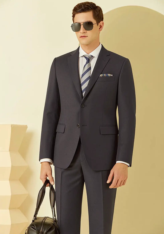 Mid Grey Super 110’s Wool Suit – 280g Refined Tailoring