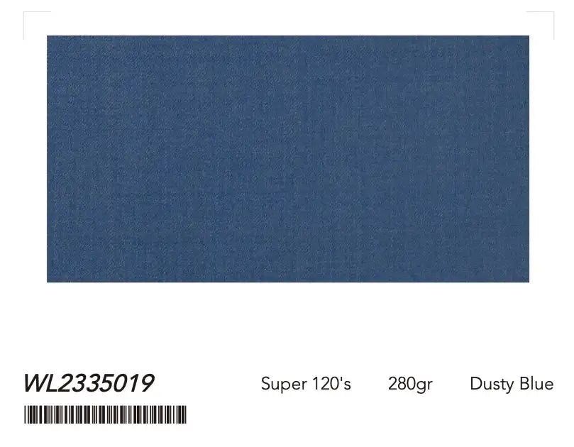 Dusty Blue Textured Super 120's Wool – 280g | Bespoke Women's Suit & Separates