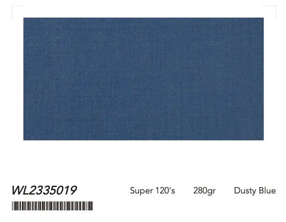 Dusty Blue Super 120’s Wool Suit – 280g Contemporary Tailoring
