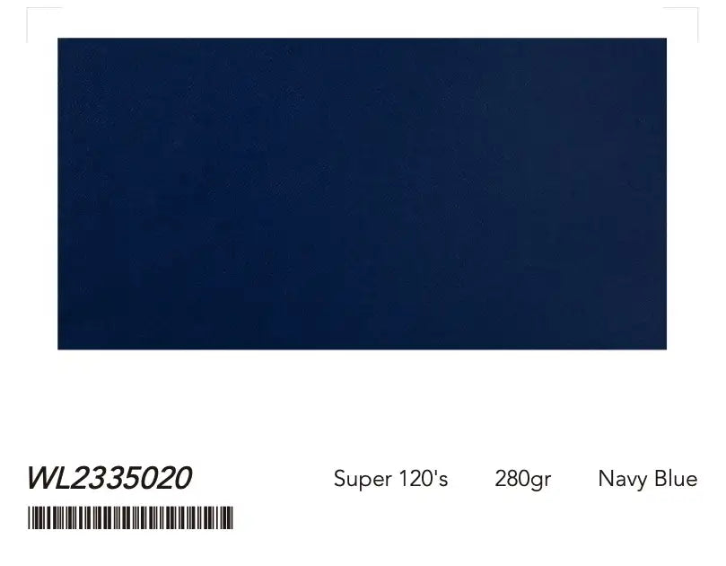 Navy Blue Super 120’s Wool Suit – 280g Refined Tailoring
