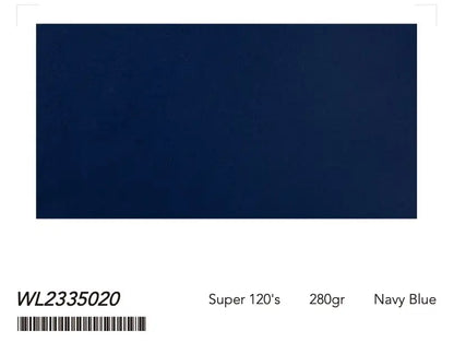 Navy Blue Super 120’s Wool Suit – 280g Refined Tailoring