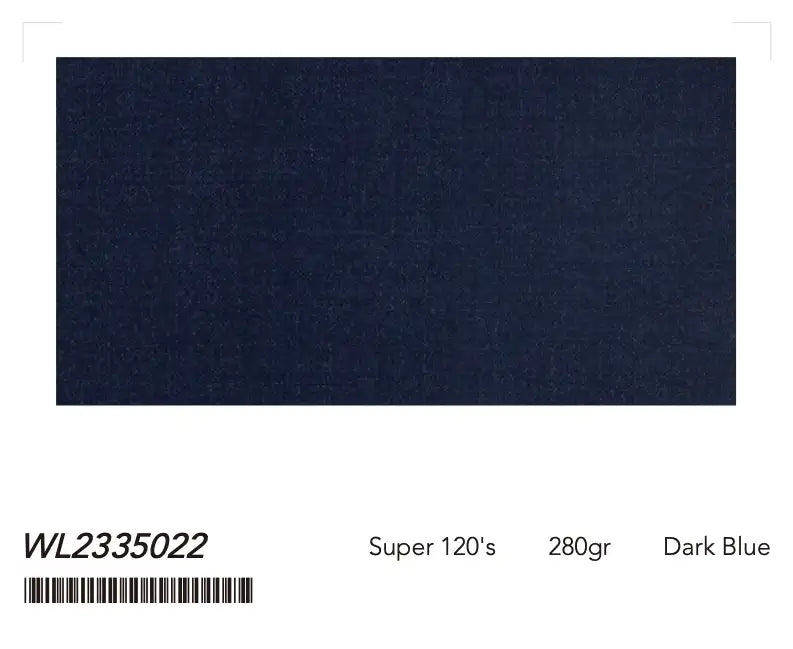 Dark Blue Super 120’s Wool Suit – 280g Refined Tailoring