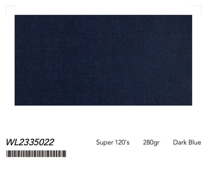 Dark Blue Super 120’s Wool Suit – 280g Refined Tailoring