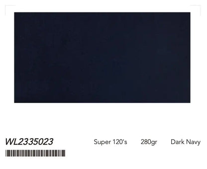 Dark Navy Super 120’s Wool Suit – 280g Premium Tailoring