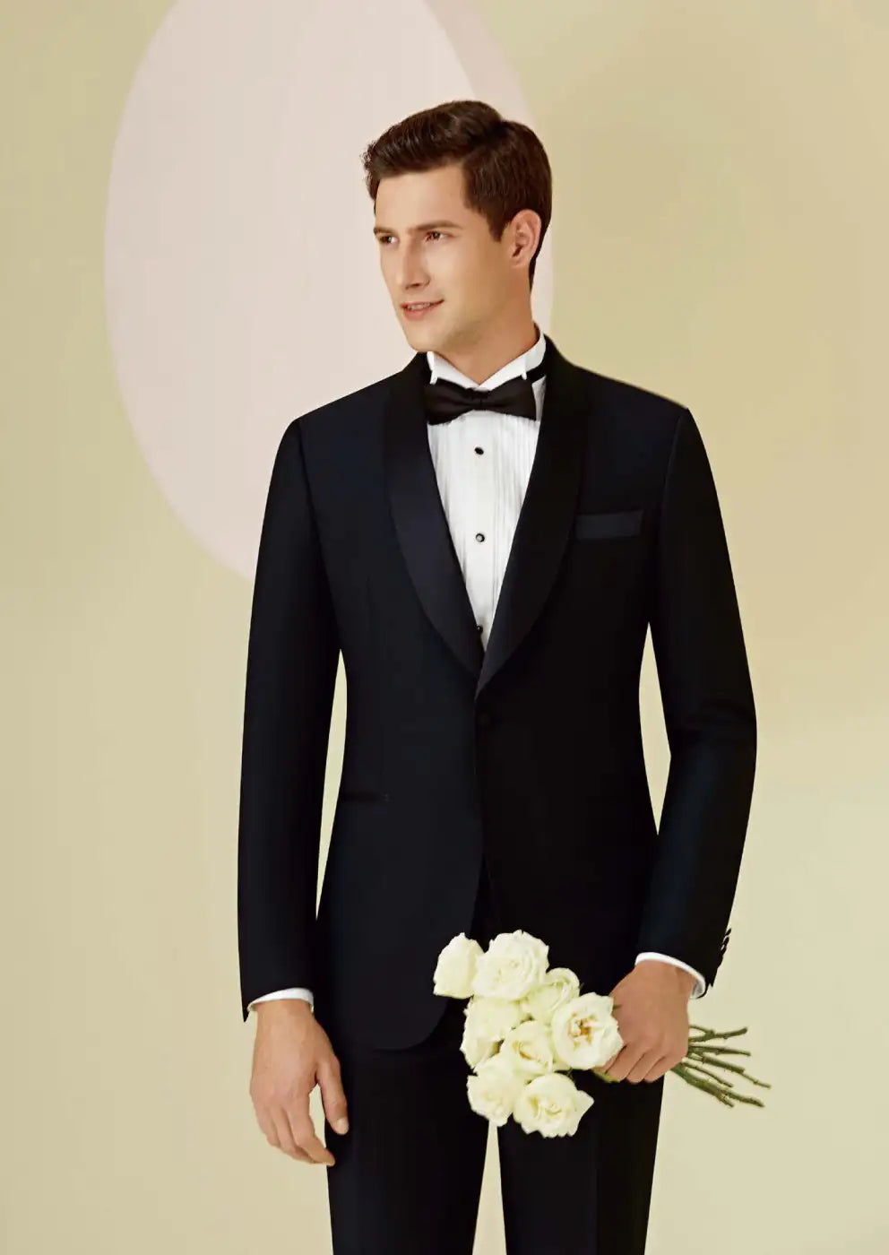 Black Super 110’s Wool Suit – 315g Structured Tailoring