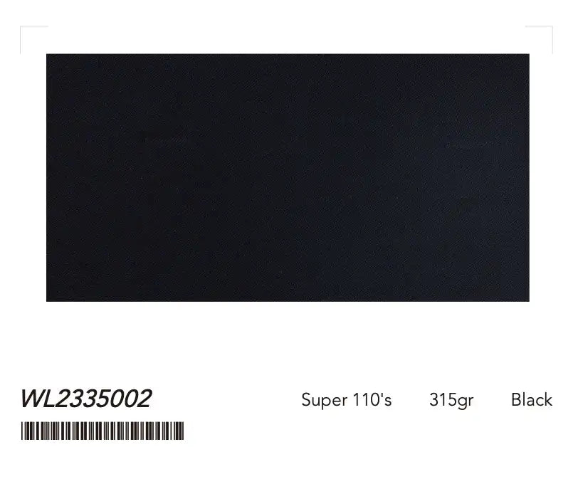 Black Super 110’s Wool Suit – 315g Premium Structured Tailoring