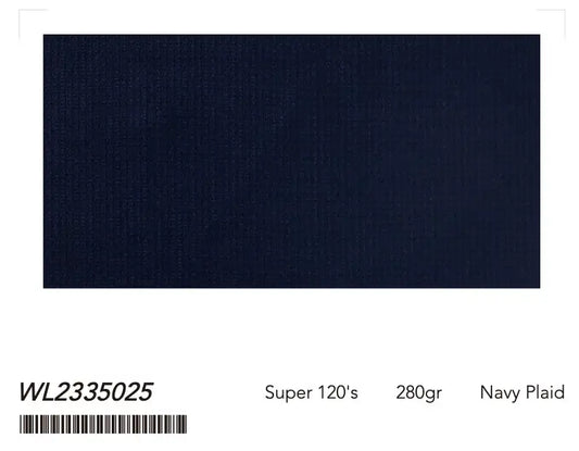 Navy Plaid Super 120’s Wool Tuxedo – 280g Modern Evening Tailoring