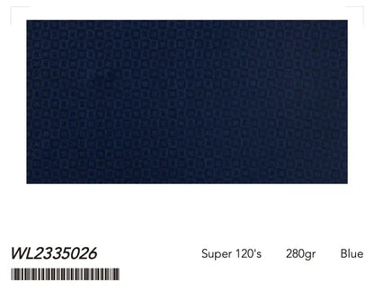 Textured Blue Super 120’s Wool Tuxedo – 280g Contemporary Evening Tailoring
