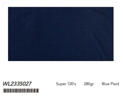 Blue Plaid Super 120’s Wool Tuxedo – 280g Modern Evening Tailoring