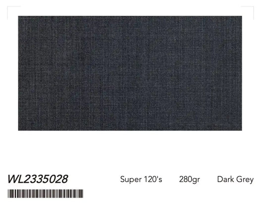 Dark Grey Super 120’s Wool Peak Lapel Tuxedo – 280g Refined Evening Tailoring