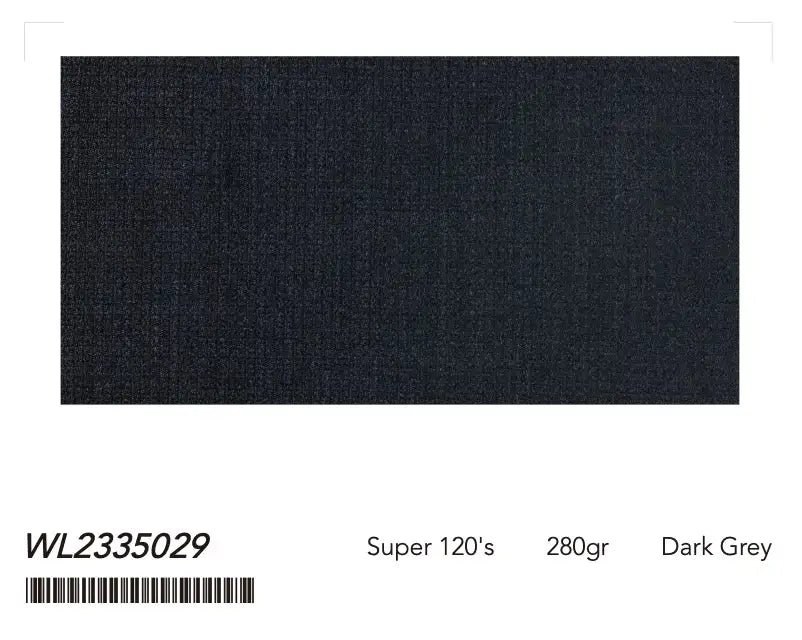 Dark Grey Super 120’s Wool Peak Lapel Tuxedo – 280g Textured Evening Tailoring