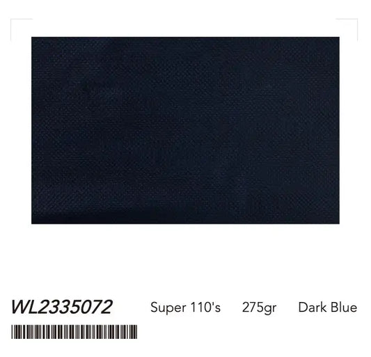 Dark Blue Textured Super 110’s Wool Peak Lapel Tuxedo – 275g Refined Evening Tailoring