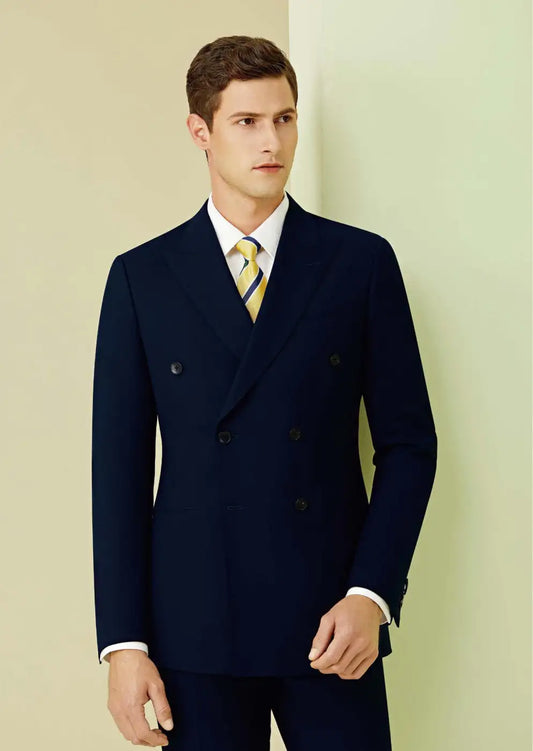 Dark Navy Super 110’s Double BreastedWool Suit – 275g Classic Tailoring