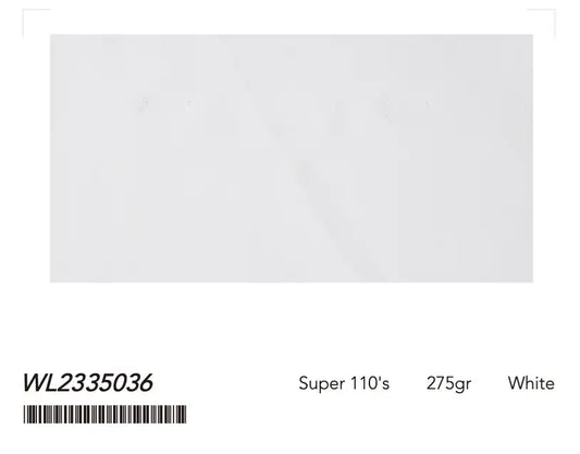 White Super 110’s Wool Double-Breasted Peak Lapel Suit – 275g Signature Tailoring