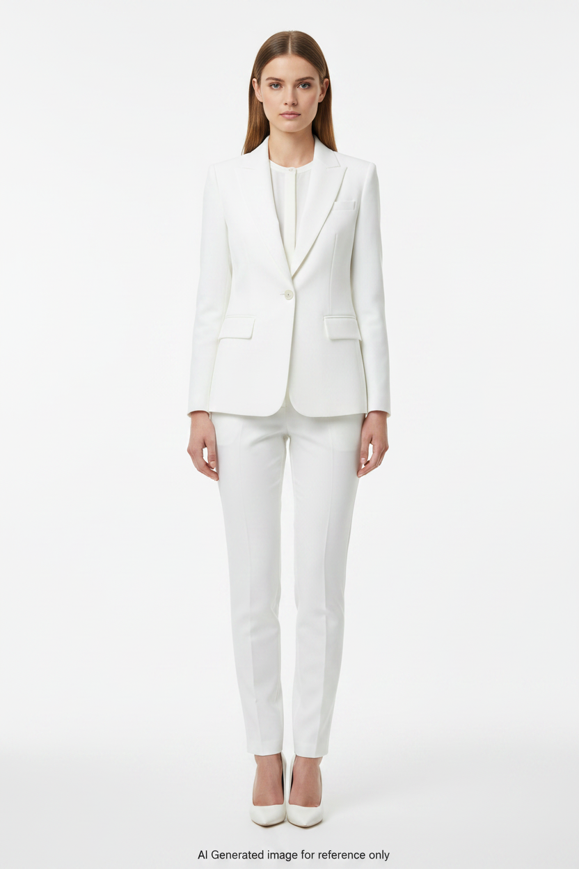 White Super 110's Wool – 275g | Bespoke Women's Suit & Separates