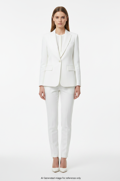 White Super 110's Wool – 275g | Bespoke Women's Suit & Separates