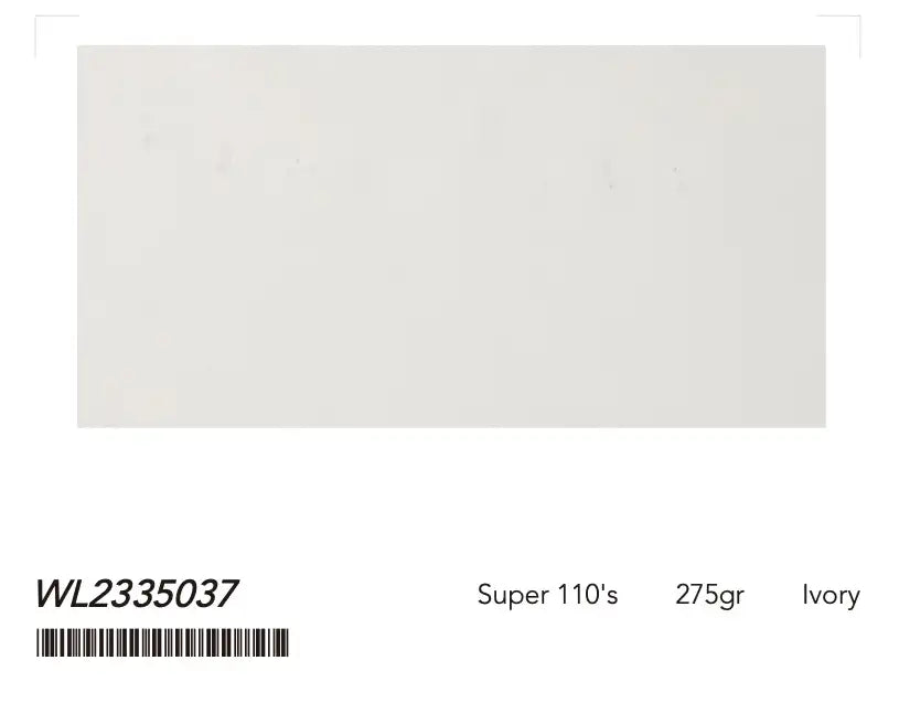 Ivory Super 110’s Wool Double-Breasted Peak Lapel Suit – 275g Elegant Tailoring