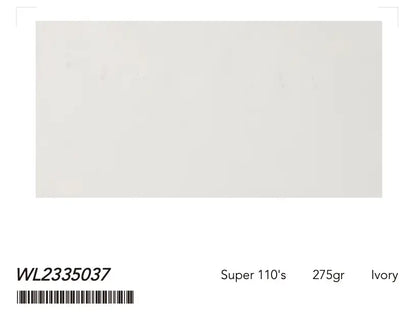 Ivory Super 110’s Wool Double-Breasted Peak Lapel Suit – 275g Elegant Tailoring