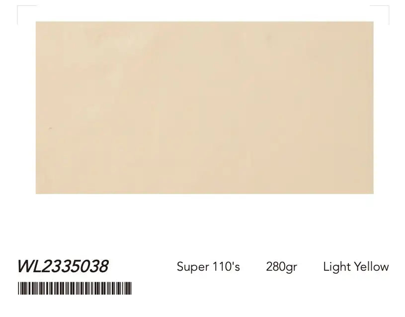 Light Yellow Super 110’s Wool Double-Breasted Peak Lapel Suit – 280g Signature Tailoring