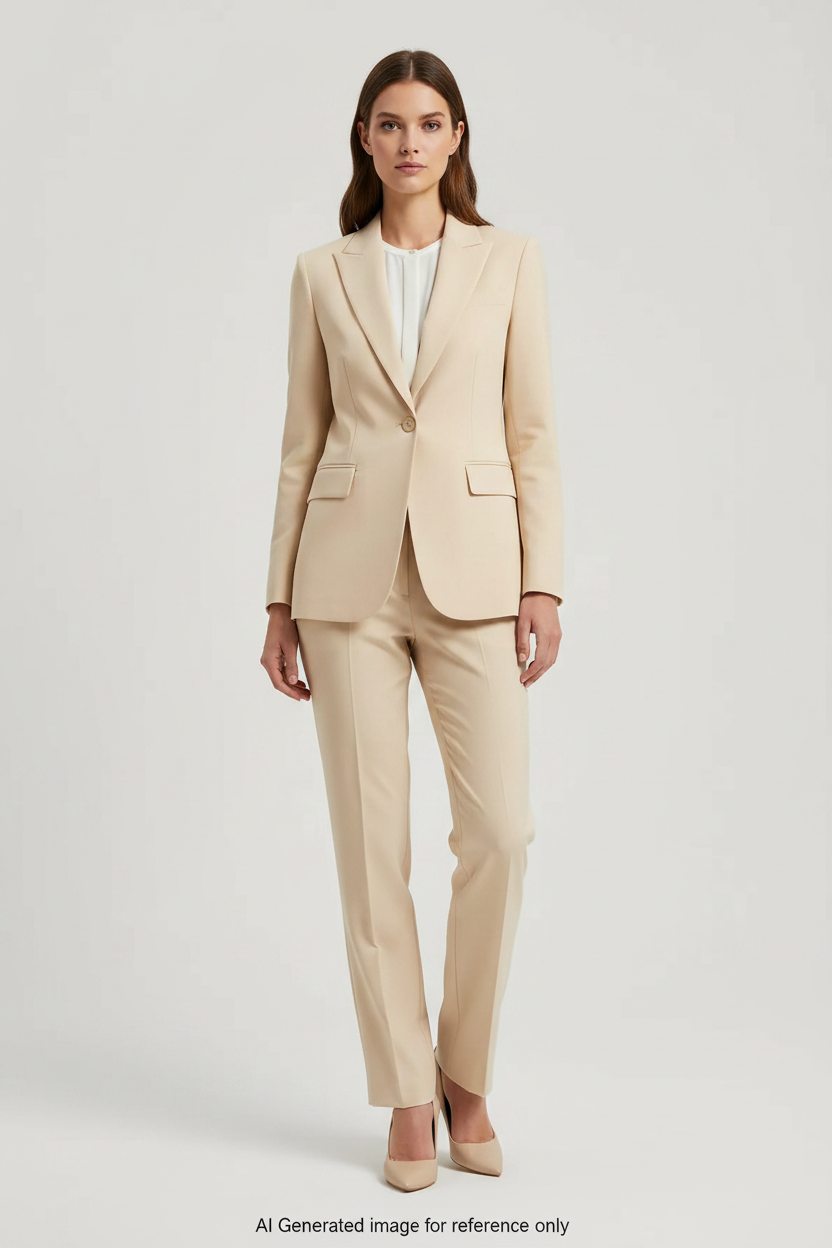 Light Yellow Super 110's Wool – 280g | Bespoke Women's Suit & Separates